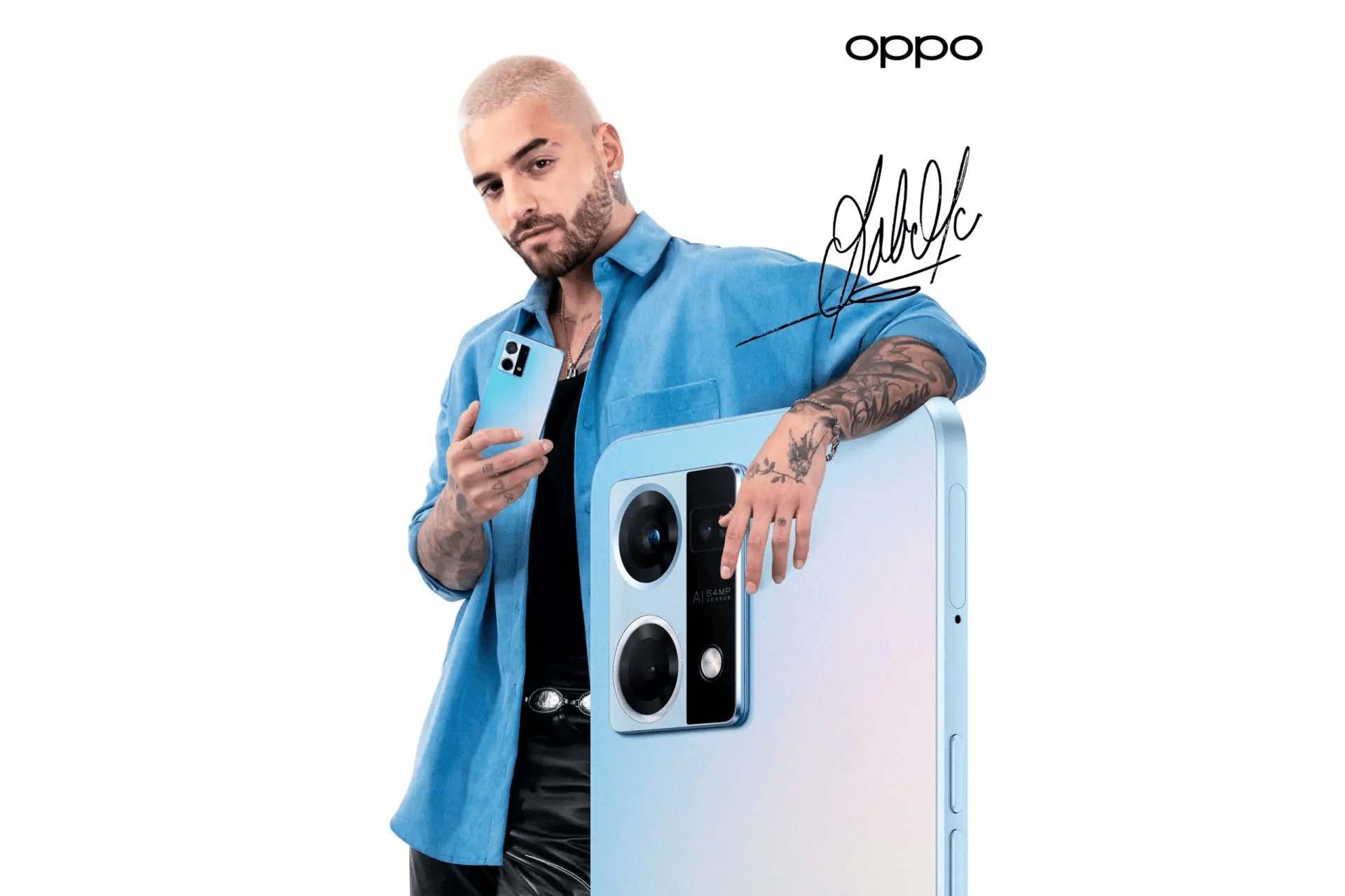 Maluma for OPPO — studio campaign visual